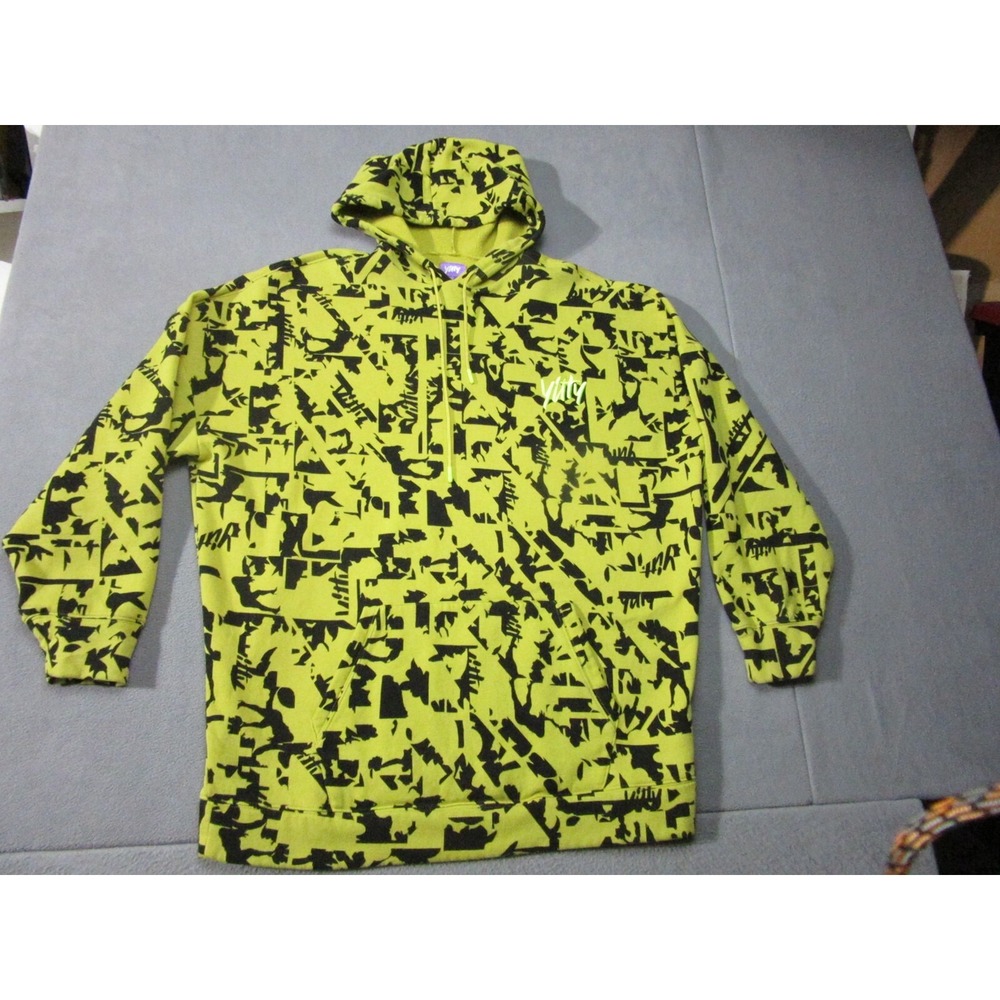 Yitty Hoodie Womens Medium Green Black Major Label Lizzo Fleece Oversize Cozy